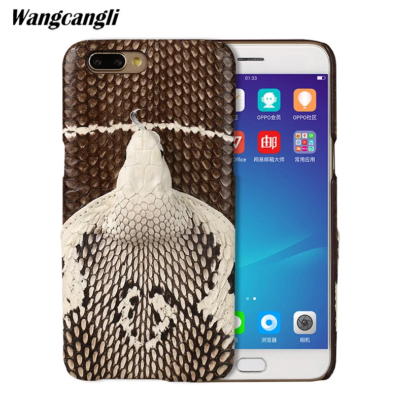 

Leather python skin cover back cover For OPPO R11 Plus case python skin high-end custom phone case For OPPO R11s Plus R9 R7 R9S
