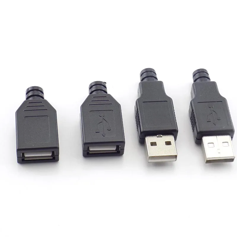 5 шт. usb Тип Мужской Женский 4Pin разъем 4 pin пластиковая крышка припоя Тип DIY разъем