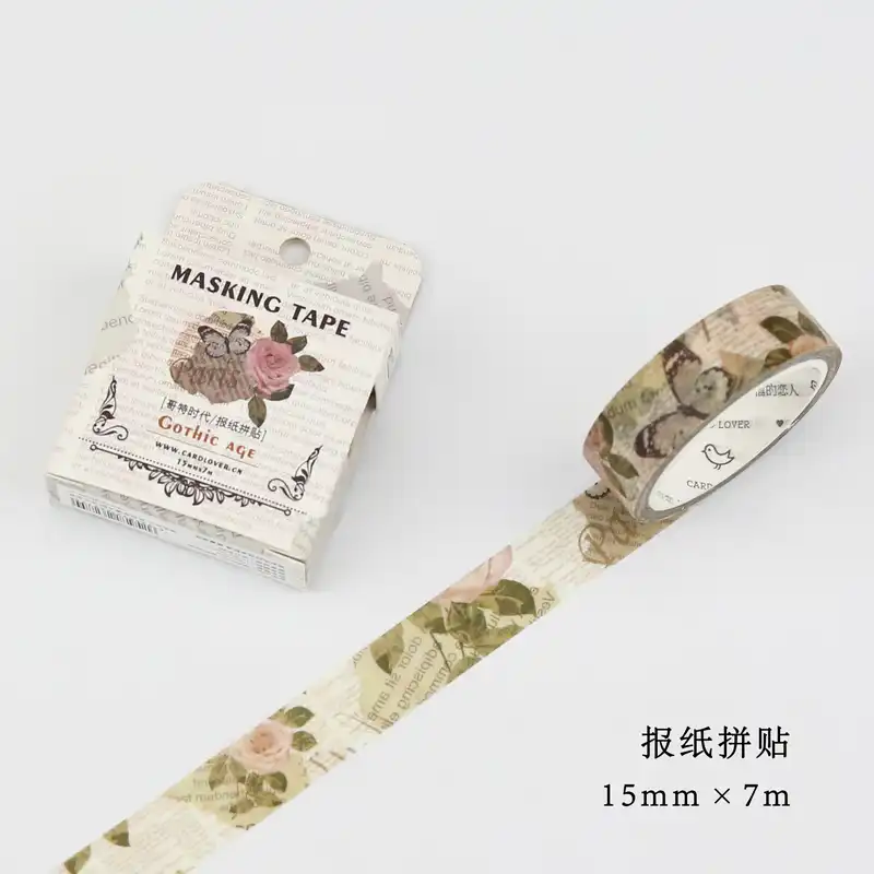 Vintage Style Collage Washi Tape Series Craft Scrapbooking Decoration Journal Planner