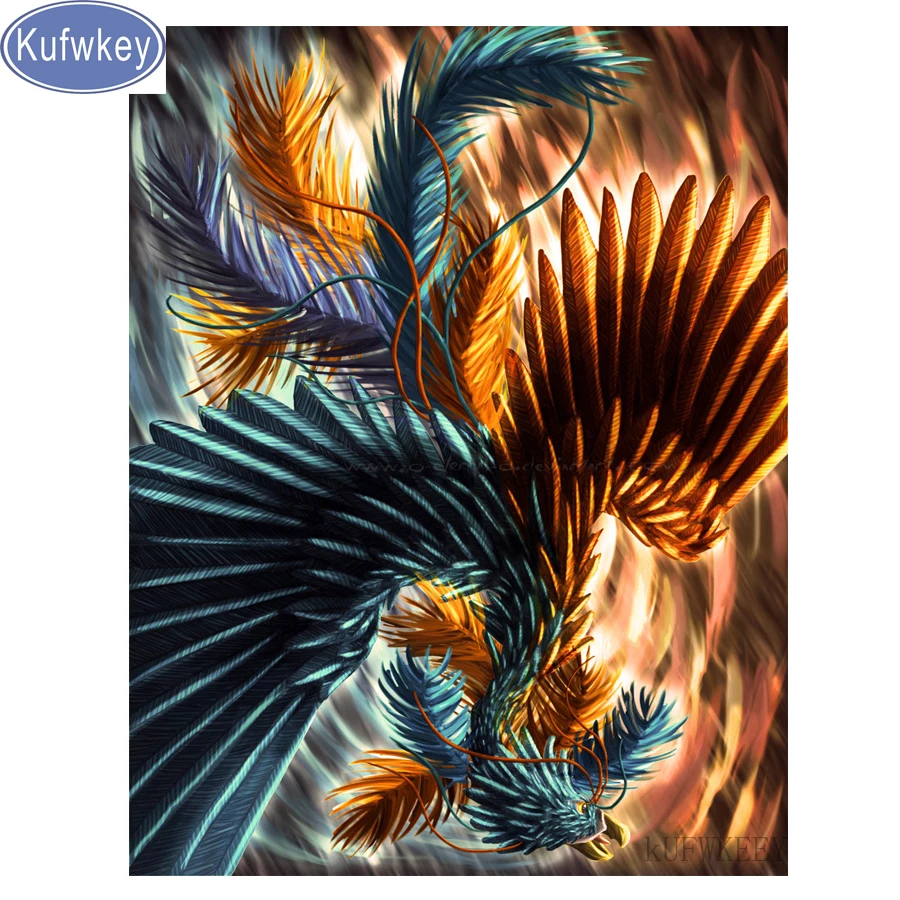 

5D diy diamond painting phoenix full square/round drill 3d Embroidery diamond mosaic bird icons cross stitch kit,home Decorative