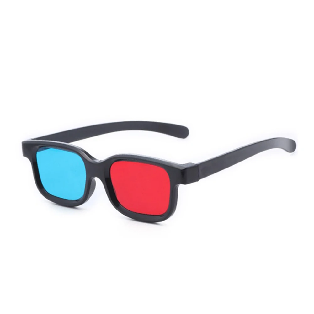 3D очки универсальная черная оправа красный синий анаглиф пластиковые 3D очки для кино игры DVD видео ТВ