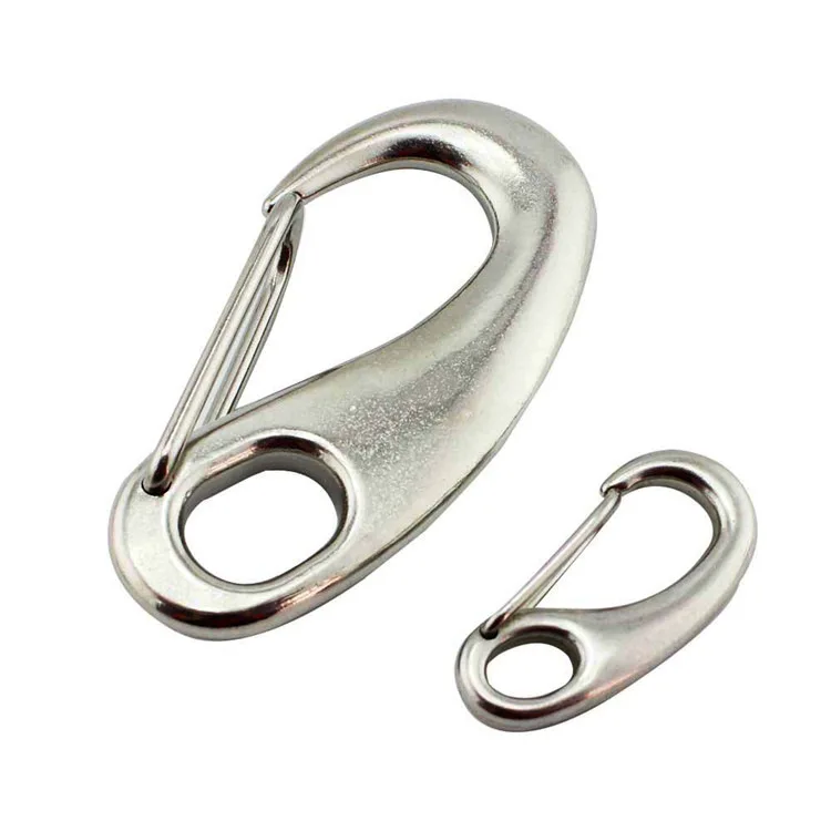 

M30 M50 M70 M100 304 Stainless Steel SS Egg-Shaped Egg Shape Buckle Wire Rope Rigging Quick Spring Chain Hook Clip Snap Shackle