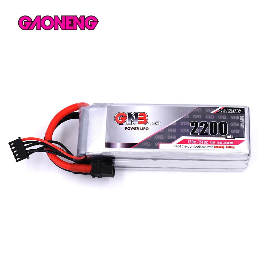 GAONENG GNB 14 8 V 2200mAh 120C 4S Lipo аккумулятор XT60U F Plug для RC FPV Racing Drone|Детали и аксессуары| |
