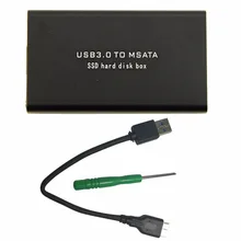 Мини USB 3,0 для mSATA SSD адаптер карты внешний корпус Чехол Коробка AU