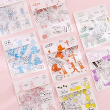 40 PCS / lot Creative Little Person Handbook Diy Material and Paper Sticker Pack, Salt Girl Diy Handbook Diary Sticker coggins woodturner s handbook paper only