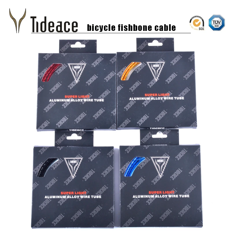 Tideace Road Or MTB Bicycle Shift Brake Cable Housing Bicycle Derailleur Tubing Fishbone Aluminum Housing Bike Cables Set