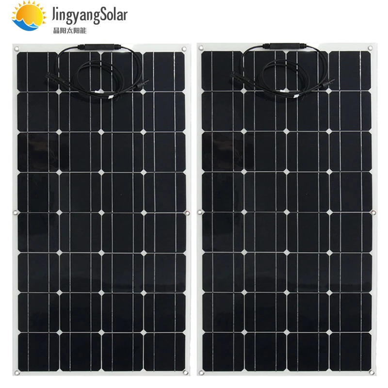 Panel solar 300w 200w 400w 12V voltios panel solar flexible monocrsytalline célula solar para coche Marina batería solar 12 v/24 v 400w - 1