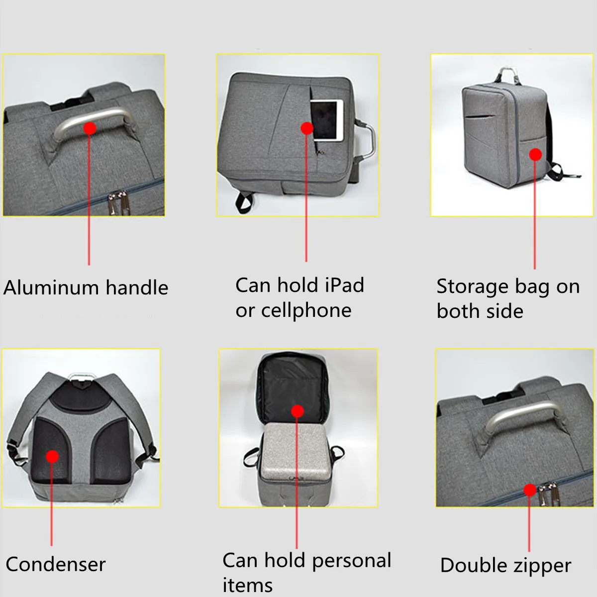 1 шт. рюкзак Shoulde сумка для DJI Phantom 4 Drone серый светильник Модный водонепроницаемый БПЛА чехол для переноски сумки для хранения