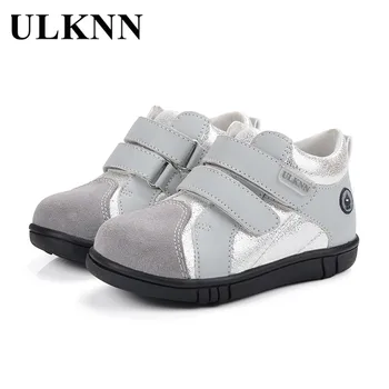 

ULKNN Children Casual Shoes Boys For Kids Genuine Leather fLAT sCHOOL Message Glitter Shiny Kids Sneakers tenis infantil menino