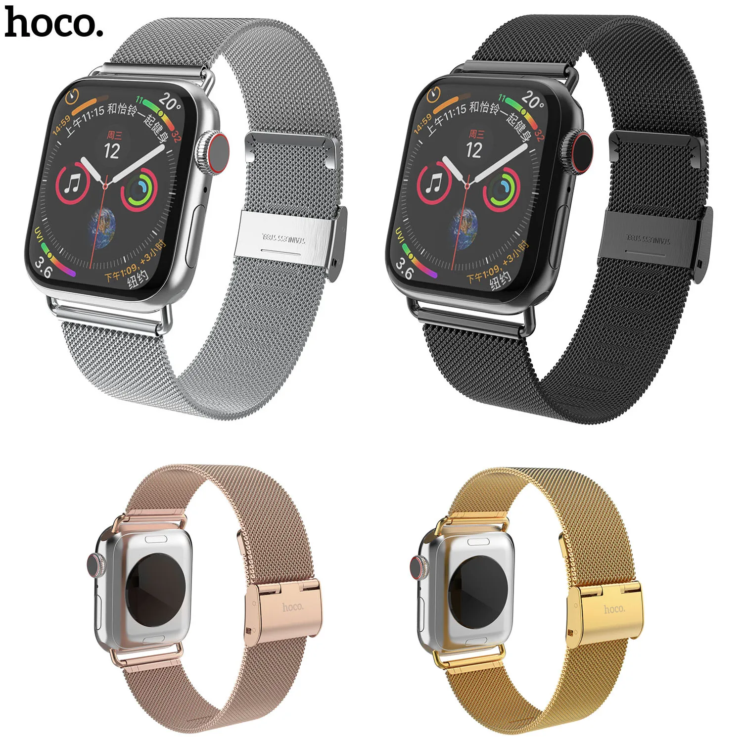 Ремешок HOCO для Apple Watch ML Series 1/2/3/4/5 брендовый браслет наручных часов 44 мм 40 42 38