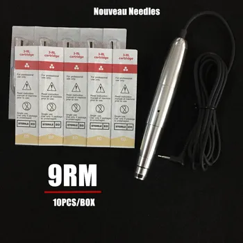 

600D-G 10pcs Permanent Makeup needles 9RM Eyebrow Lips Needles For Nouveau Rotary Machine Pen Kits