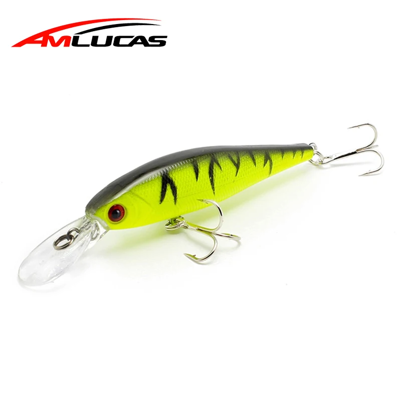Amlucas красочные приманки для рыбалки 10 см 9 2 г твердая приманка Minnow с полосками из