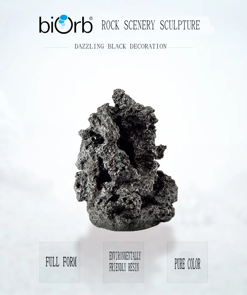 

OASE British biorb original fish tank simulation of black ore ornaments Natural ornaments of black ore rockery in aquarium