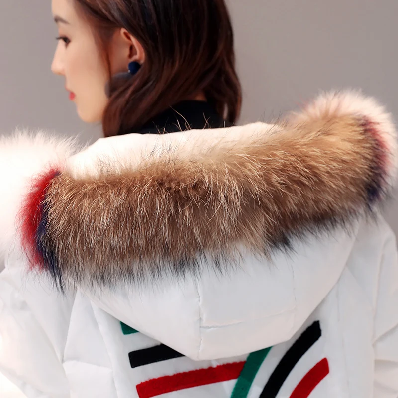 Fourrure army Manteaux Cy960 2018 Vestes D'hiver Manteau Survêtement Parka white Col Veste Green Black Épaississement Chaud Mince Grand Longue Femelle De Femmes qw0THEcAx