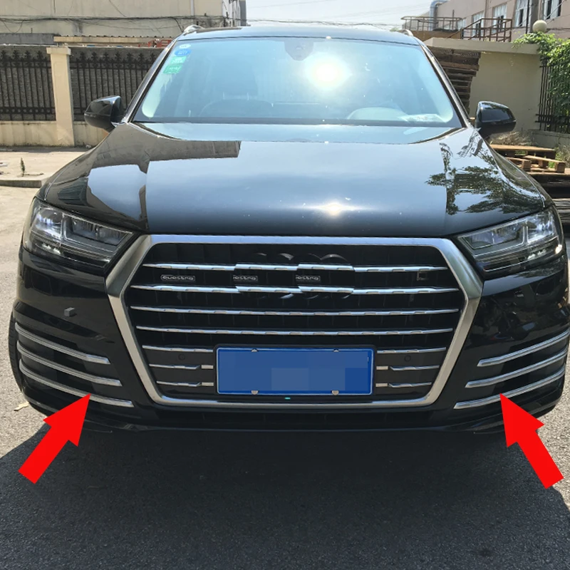 

Free Shipping High Quality ABS Chrome Front Fog lamps cover Trim Fog lamp shade Trim For AUDI Q7