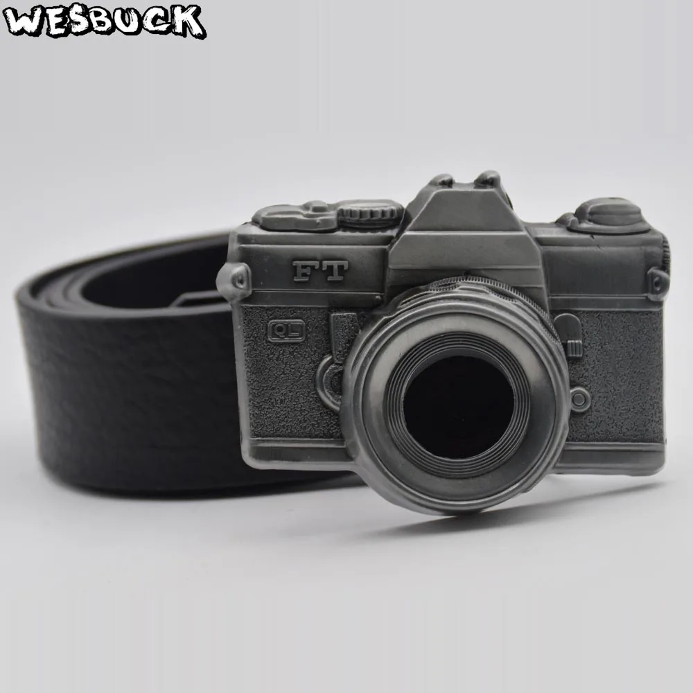 5 PCS MOQ WesBuck Brand Buckles Hot Sale Men Camera Belt Buckle Zinc Alloy belt buckle Fashion pewter finish With PU | Дом и сад