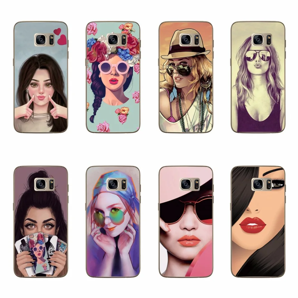 Patterned Phone Cases For Samsung S7 Edge TPU Silicone Soft Cover Transparent Beauty Case For S7 Edeg Funda Coque