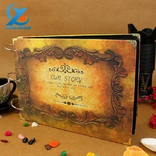 10 Our story Diy Vintage Christmas Gift Handmade Photo Album Wedding Stickers Scrapbooking Craft Paper Albums