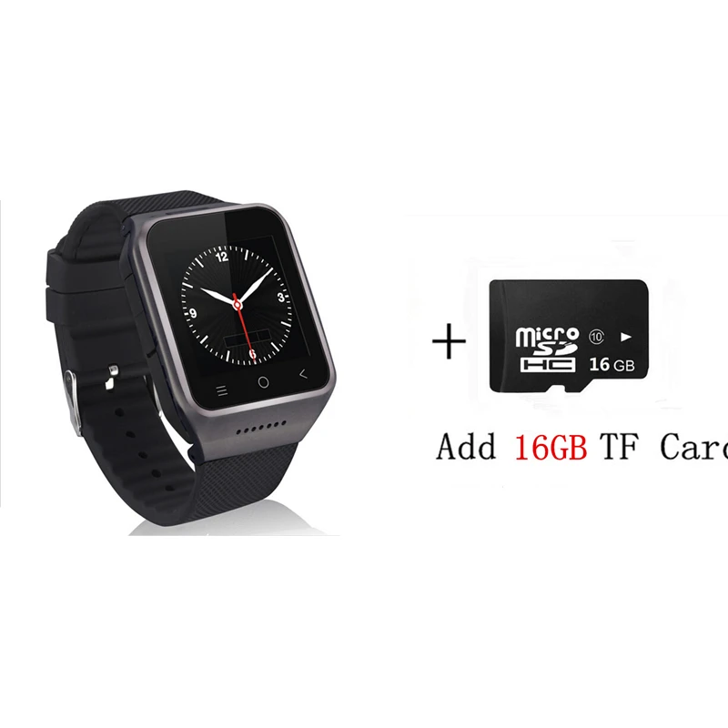 ZGPAX S8 смартфон Bluetooth Смарт часы Android 4,4 MTK6572 двухъядерный gps 2.0MP камера WCDMA WiFi MP3 MP4 Smartwatch PK Q18 U8 - Цвет: black add 8GB