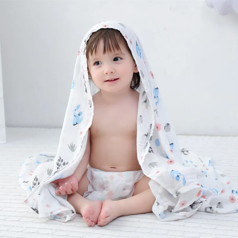Jual Ungu 70% Bamboo30 % Katun Bayi Muslin Swaddle Selimut Popok Baru Lahir Selimut Kain Kasa Bayi Wrap Tidur Nyenyak Swaddleme Handuk Mandi