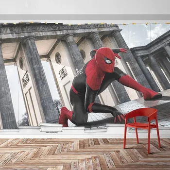 

3D wallpaper and mural Spider man spiderman Far from Home wallpaper for kids room decoration child's room PW1905110011