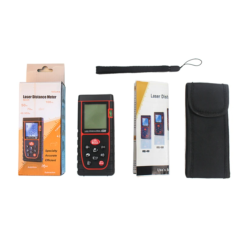 

40M Digital laser rangefinder 131ft handheld distance meter Area-volume-Angle Calculation Laser range finder tape measure tool