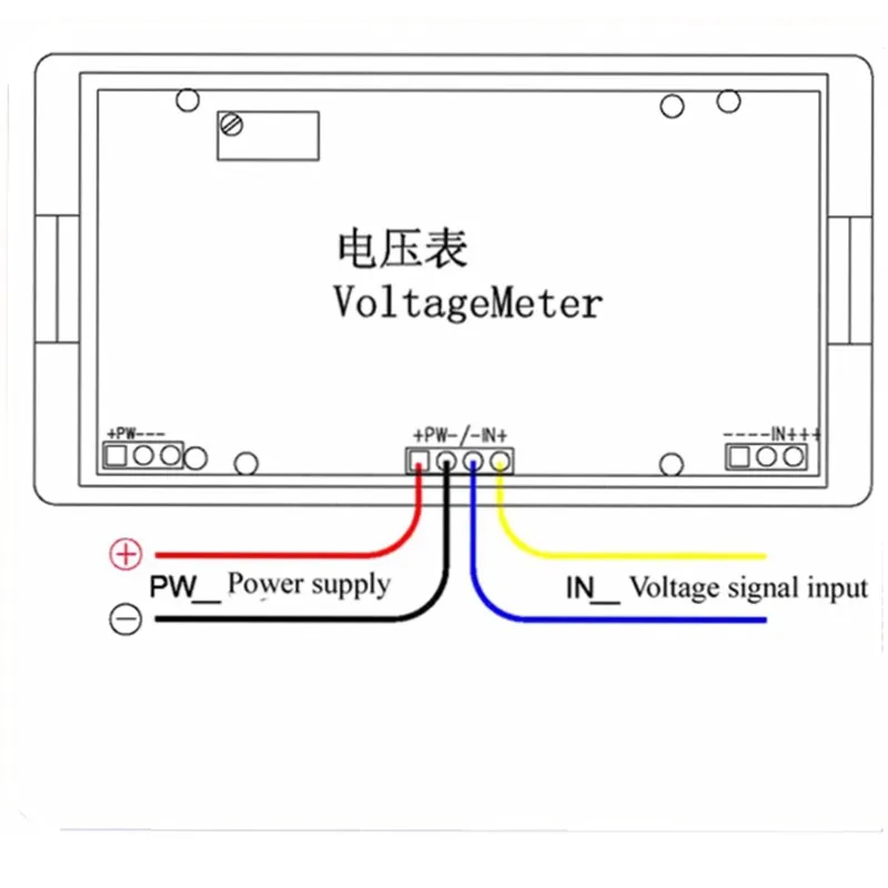 DC Цифровой вольтметр напряжения Панель метр Красный светодиодный дисплей 0,5" 5 цифр четыре провода Высокая точность диапазон+/-200 мВ 2 в 200 в 600 в