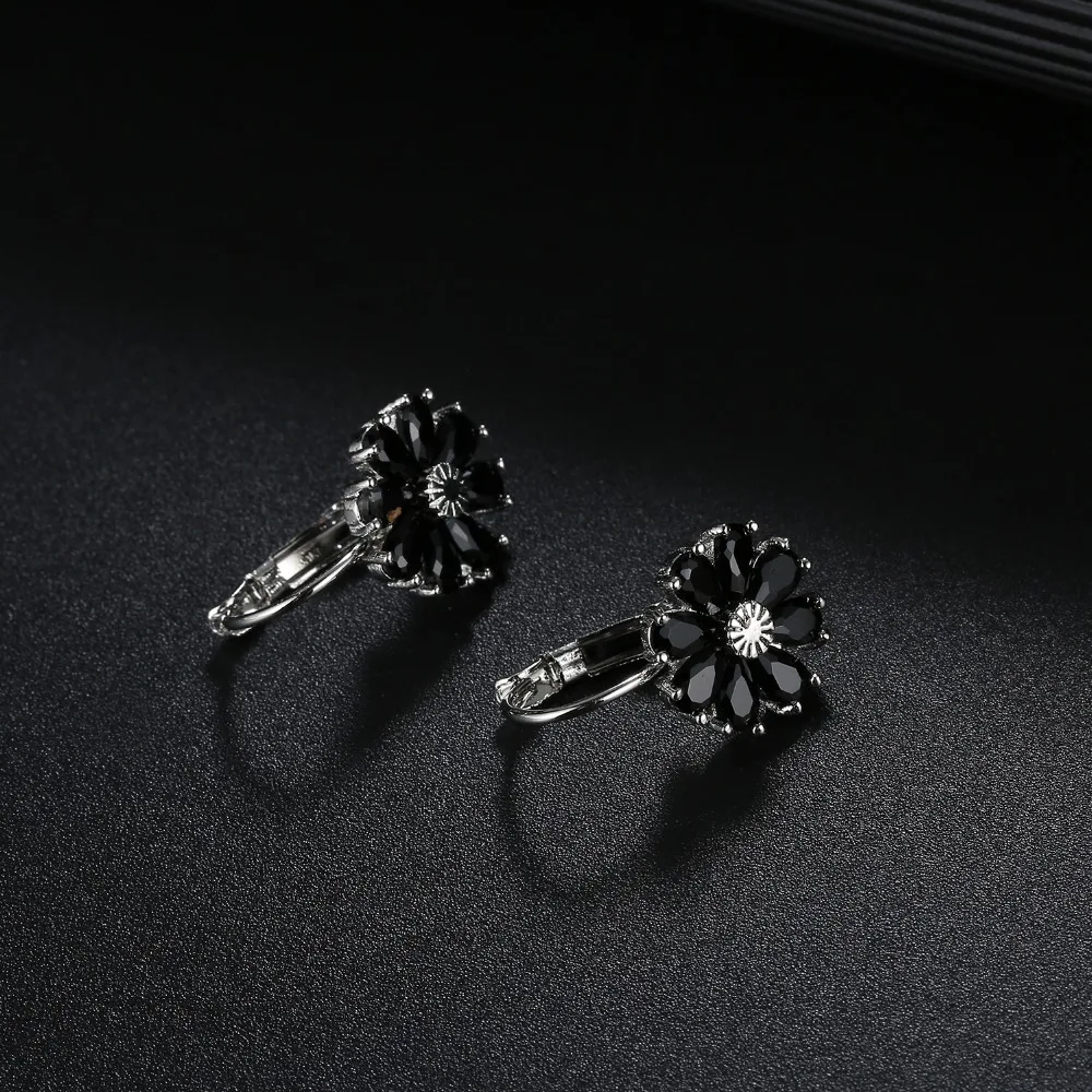 MOONROCY кубический цирконий Ssilver цвет синий зеленый серьги с красным кристаллом