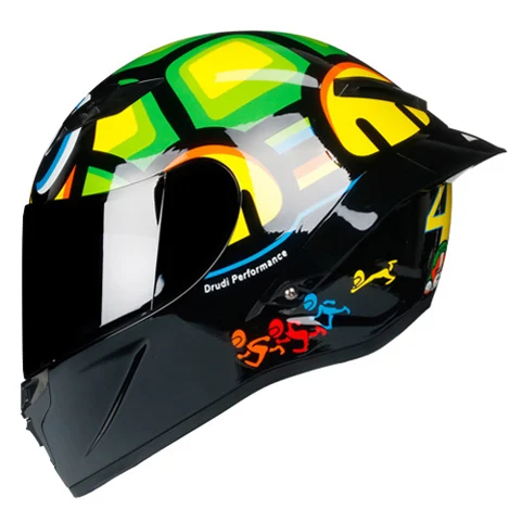 Полностью лицевой карбоновый мотоциклетный шлем профессиональный гоночный шлем каск точка Радужный козырек для мотокросса по бездорожью - Цвет: Gloss 7