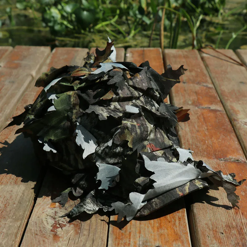 Новая бионическая камуфляжная бейсбольная кепка Dead Leaf для рыбалки, охоты, солнцезащитная Кепка для наблюдения за птицами, охотничьи кепки, костюм для охоты - Цвет: Gray green leaf