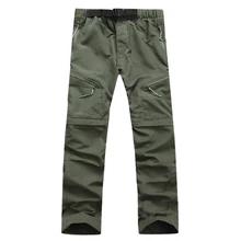 Горячая Распродажа летние съемные быстросохнущие мужские брюки водонепроницаемые военные активные многофункциональные штаны Карманы Мужские s повседневные брюки карго