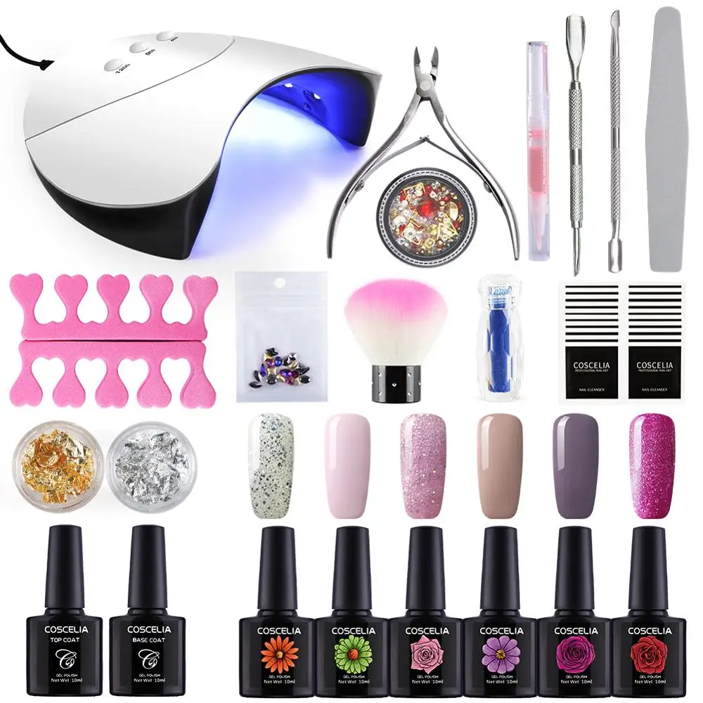 

Nail Set UV USB Lamp Dryer With 6pcs Nail Gel Polish Kit Soak Off Manicure Tools Set electric Nail drill For Nail Art Tools