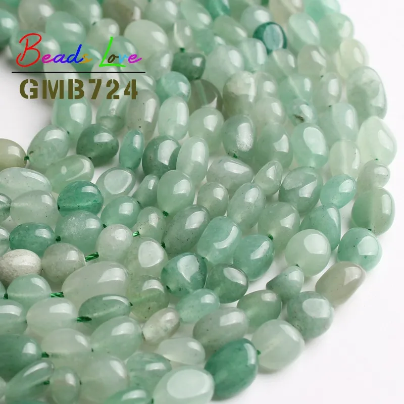 6-8MM Natural Stone Irregular Green Aventurine Loose Spacer Beads For Jewelry Making DIY Bracelet Necklace Jewellery 15 Inches | Украшения
