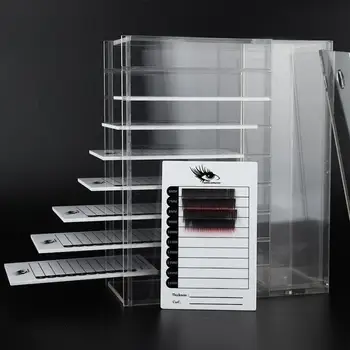 

8-Layer Acrylic Eyelashes Display Container Storage Box Transparent Grafting Lashes Storage Eye lashes Extensions Display