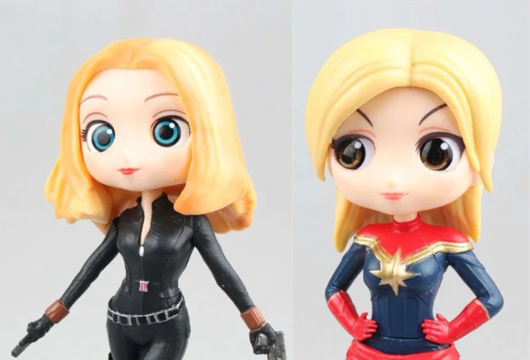 Vogue Black Widow Наташа романофф капитан Марв милый супер герой Qposket фигурка игрушки