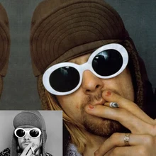 Лидер продаж, защитные очки, Овальные Солнцезащитные очки для женщин, NIRVANA Kurt Cobain, зеркальные солнцезащитные очки, Ретро стиль, женские, мужские очки, UV400, 9 цветов