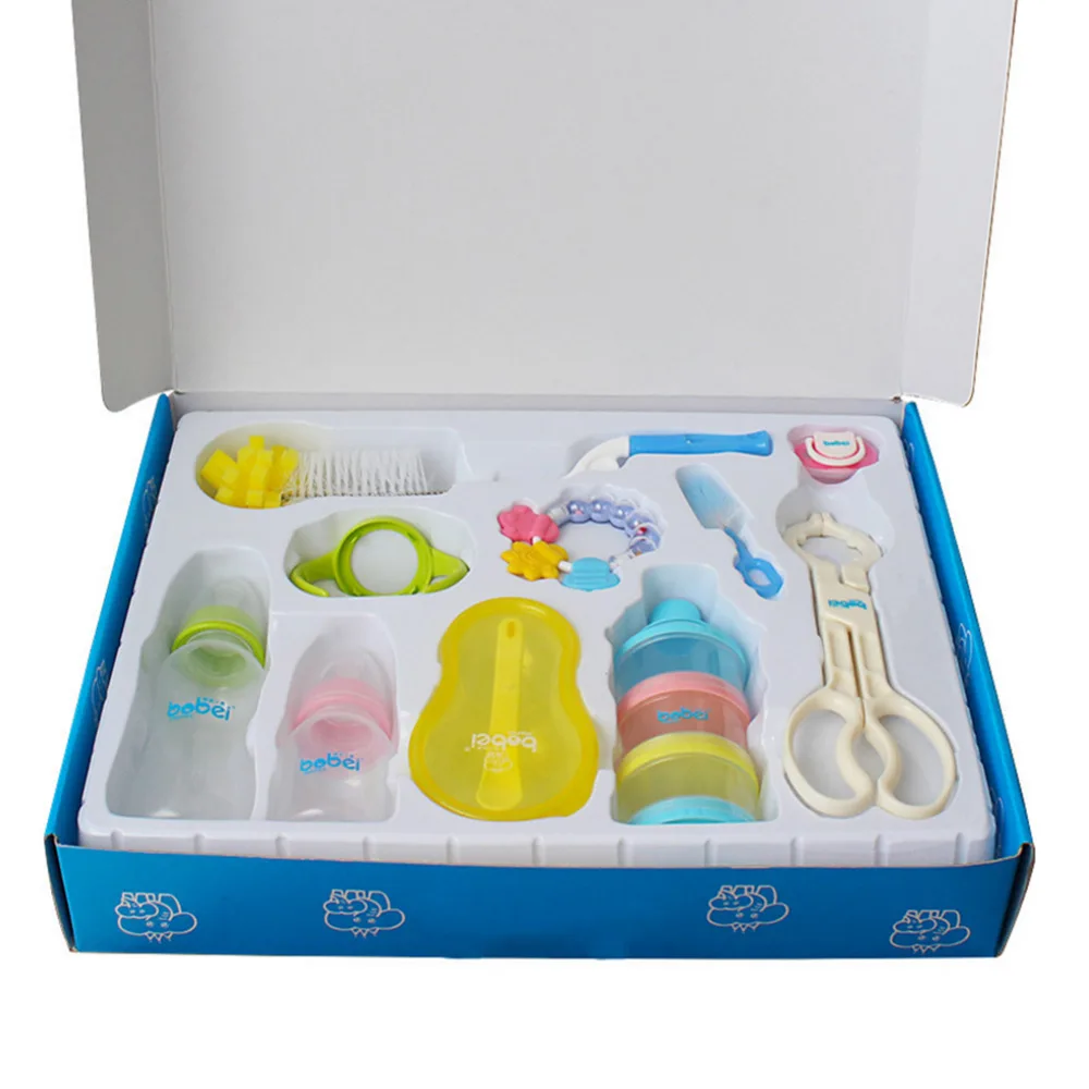 Принадлежности для кормления младенцев, набор для кормления с подарочной коробкой, бутылочка для молока, подарок для новорожденных