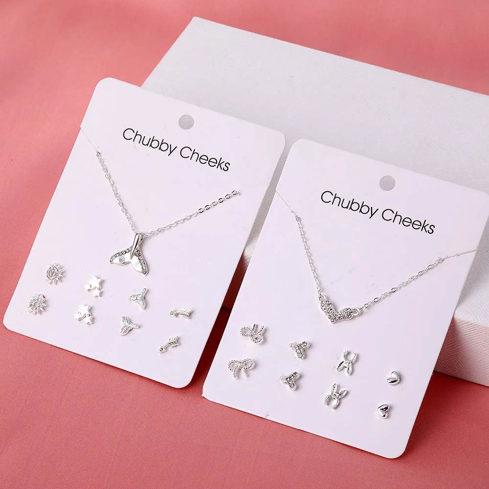 VKME Korean version necklace earrings set jewelry NE+EA women's earrings necklace new 2019 party gift - Image 4