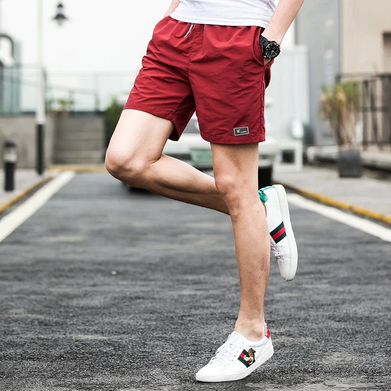 

Fashion Quick Drying Shorts Male Casual Beach Shorts Men Pure Color Jogge Shorts Mens Plus Size M-5XL Free Shipping Short Homme