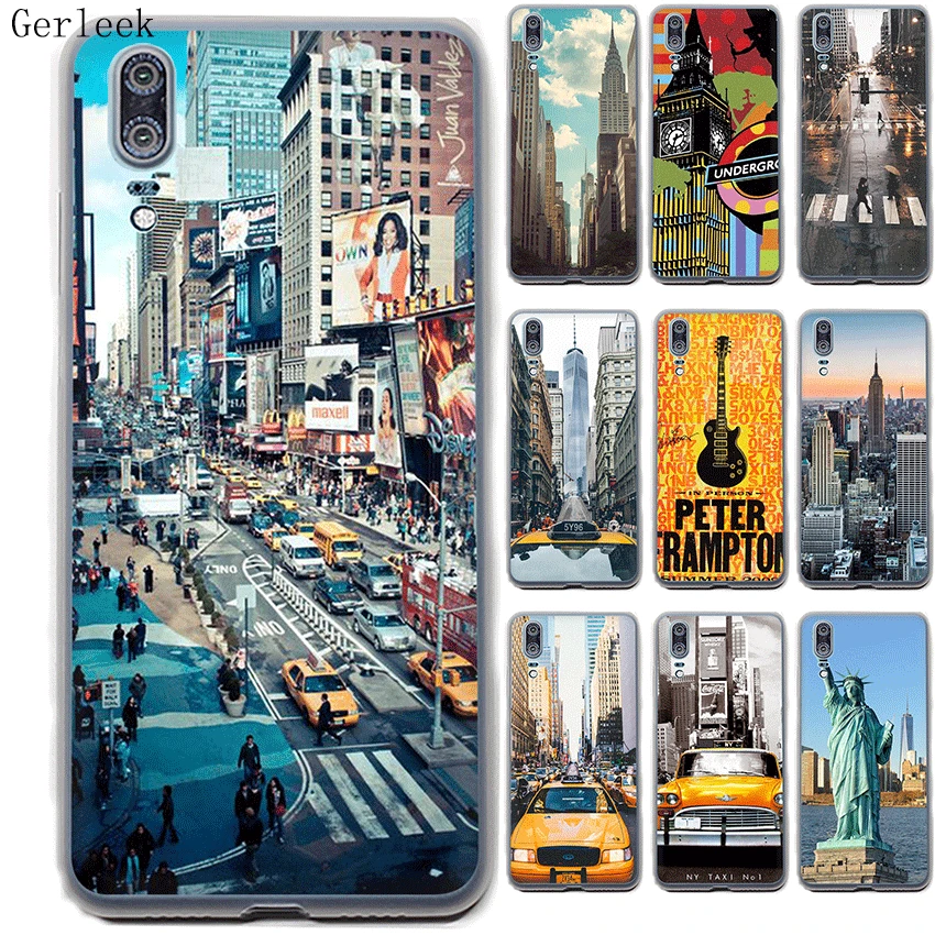 Desxz New York Landscape Case For Huawei Honor 6A 6C 7A 7X 8 9 Lite 9i 10 Play 8C Note Hard Cover |