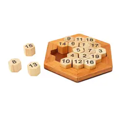 1 компл.. ум деревянная головоломка паззлы для взрослых для детей Классический IQ Математика Дерево игра игрушка 3D головоломки