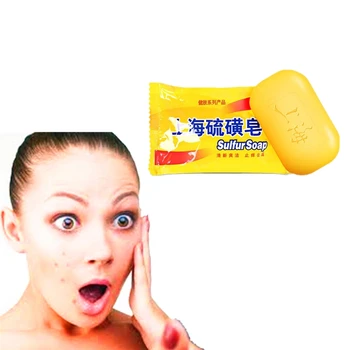

Nice effect Chinese Herbal Sulfur Soap 85g Skin Care Whitening Acne Treatment brighten the skin moisturizing