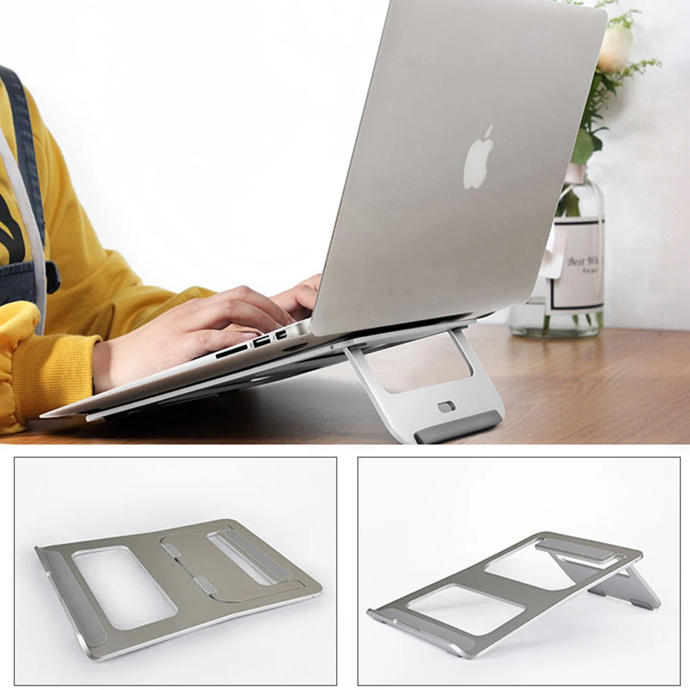 Универсальная Складная портативная подставка для ноутбука, алюминиевая охлаждающая регулируемая настольная подставка для ПК, планшета, держатель для MacBook Air Pro
