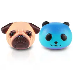 Новые Мягкие игрушки Моделирование милые Мопсы собак головы Звездное панда мягкими очарование замедлить рост игрушки Jumbo анти-стресс