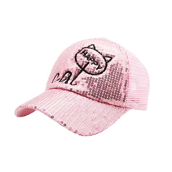 

Summer New Baby Baseball Cap for Boys Girls Children's Super Cute Sequined Sun Visor Skull Cap Adjustable for Beach Park Party