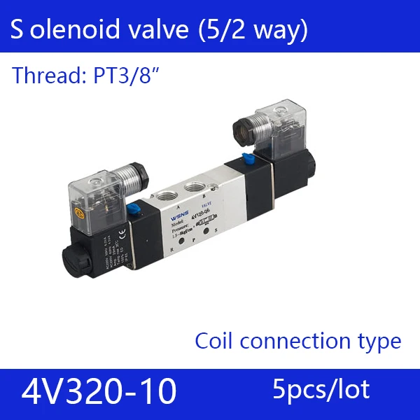 

Free shipping 5pcs good qualty 5 port 2 position Solenoid Valve 4V320-10,have DC24v,DC12V,AC24V,AC36V,AC110V,AC220V,AC380V