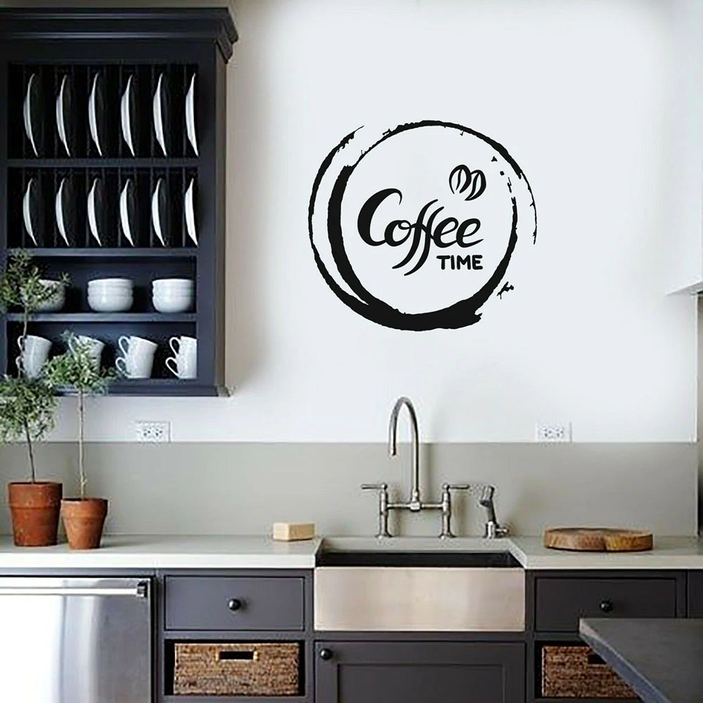Coffee Vinyl Lettering Wall Stickers For Kitchen Cafe Window Decor Decals Removable House Art Decoration Posters G643 Wall Stickers Aliexpress