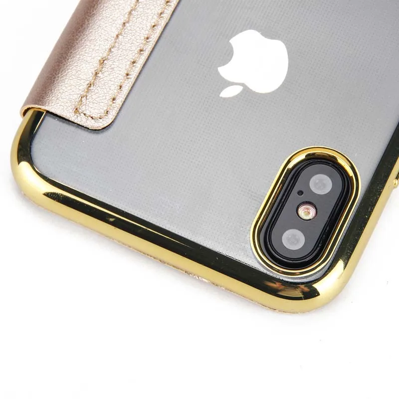 Чехол-Кошелек с гальваническим покрытием для iPhone 8, 7 Plus, 6, 6 S Plus, 5, 5S, SE, мягкий ТПУ+ PU кожаный чехол-книжка для Iphone X, XS, Max, XR, задняя крышка
