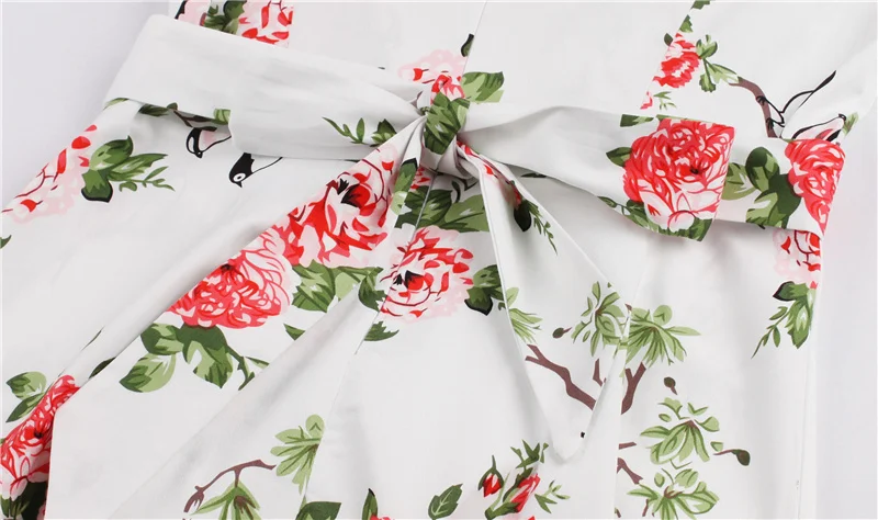 Kostlish 9 Style Print Summer Dress Women 2017 Sleeveless Swing 1950s Hepburn Vintage Tunic Dress Elegant Party Dresses Sundress (72)