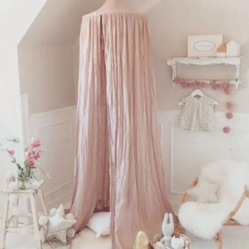 

Hanging Kids Canopies for Canopy Baby Mosquito Net Bed Tent Folding Portable Princess Crib Bedding Dome Cotton Bedcover Decor